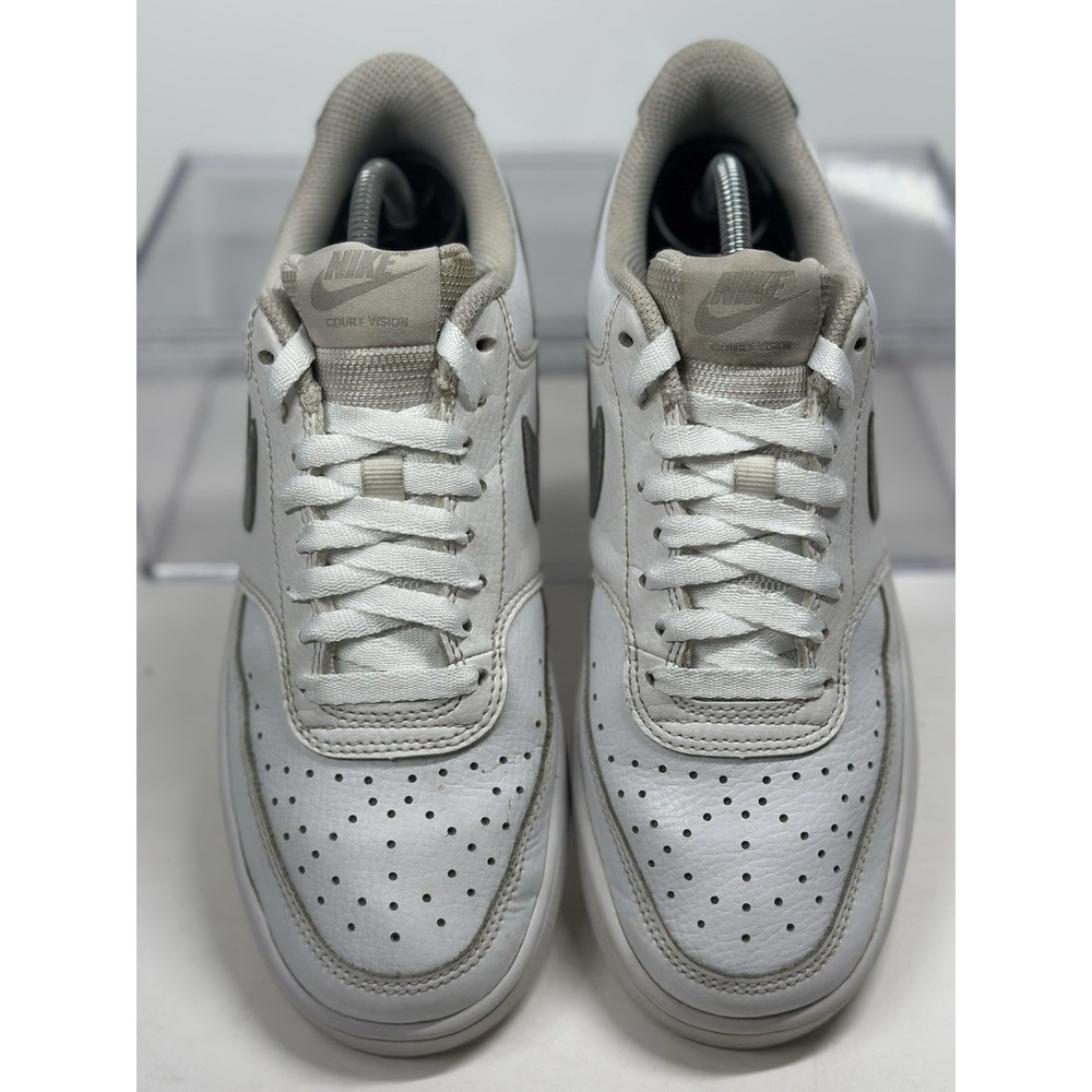 Nike Court Vision Low Top Women's Size 7.5 White Metallic Silver CD5434-111 - Picture 5 of 7